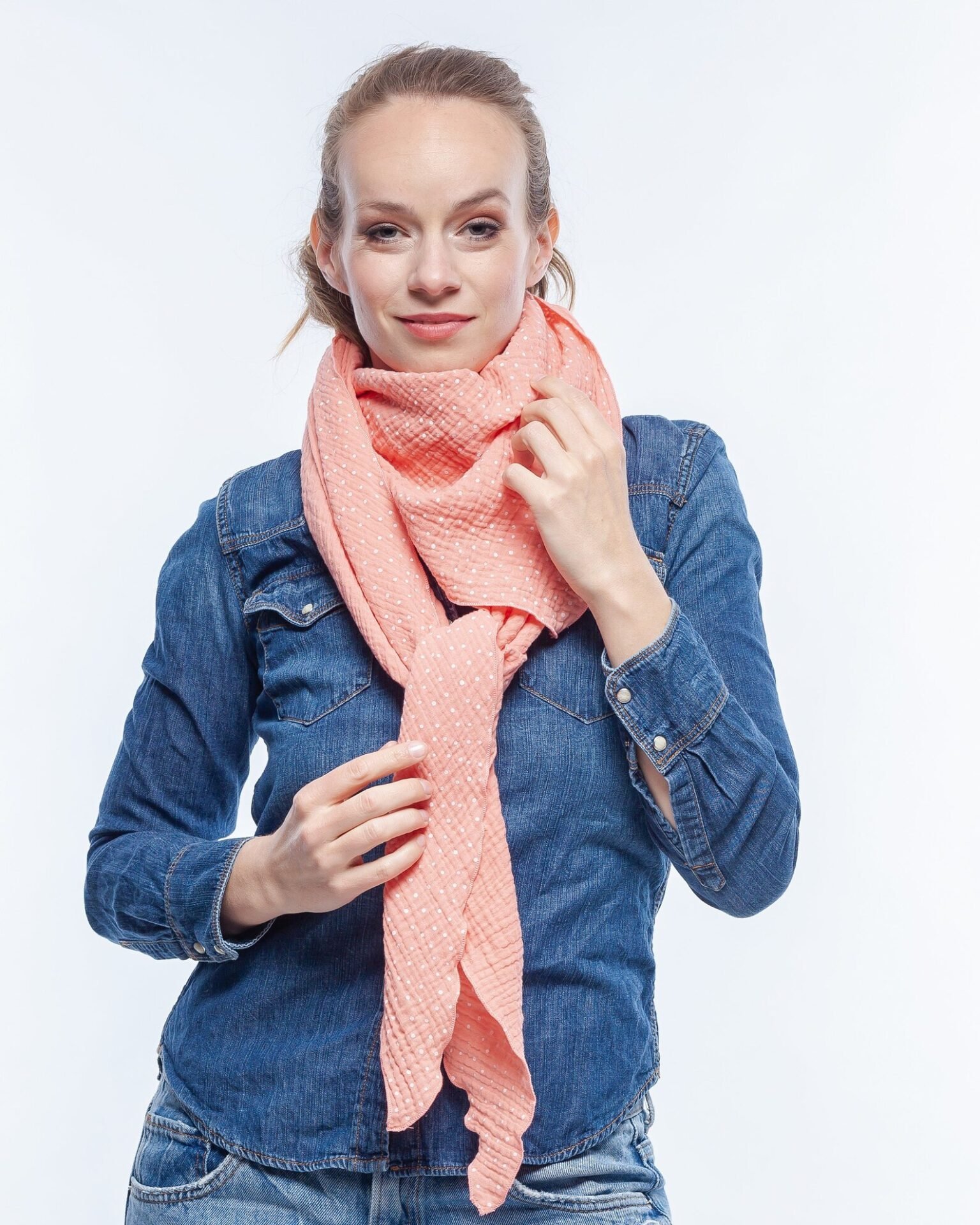 Dreieckstuch Musselin XXL – Orange